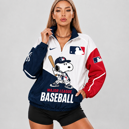 [FLASH SALE] NEW CUSTOMIZED MLB31 MAJOR LEAGUE BASEBALL V-NECK ZIPPER SWEATSHIRT JACKET