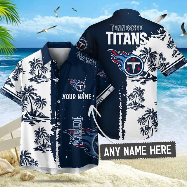 LIMITED EDITION - NEW CUSTOMIZED NFL31 TST TENNESSEE TITANS UNISEX HAWAIIAN SHIRT & SHORTS SET