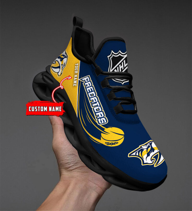 LIMITED EDITION - NEW CUSTOMIZED NHL31 NVP NASHVILLE PREDATORS CLUNKY SNEAKERS