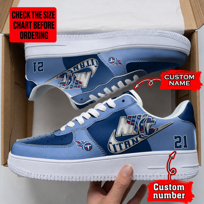 [SPECIAL OFFER] NEW CUSTOMIZED NFL31 TST TENNESSEE TITANS AF1 SHOES