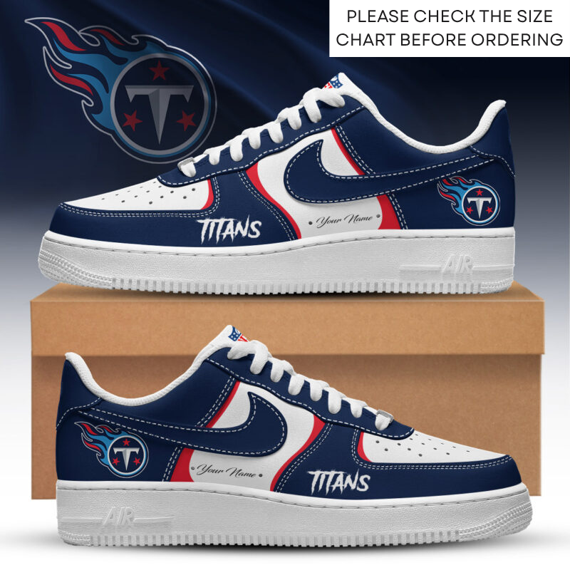 LIMITED EDITION - NEW CUSTOMIZED NFL31 TST TENNESSEE TITANS AF1 SHOES