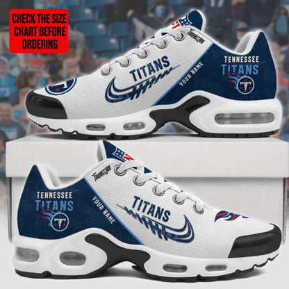 LIMITED EDITION - NEW CUSTOMIZED NFL31 TST TENNESSEE TITANS AIR MAX PLUS SNEAKERS
