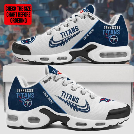 LIMITED EDITION - NEW CUSTOMIZED NFL31 TST TENNESSEE TITANS AIR MAX PLUS SNEAKERS