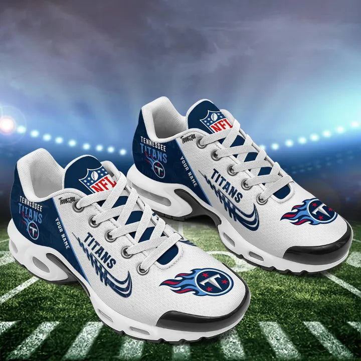 LIMITED EDITION - NEW CUSTOMIZED NFL31 TST TENNESSEE TITANS AIR MAX PLUS SNEAKERS