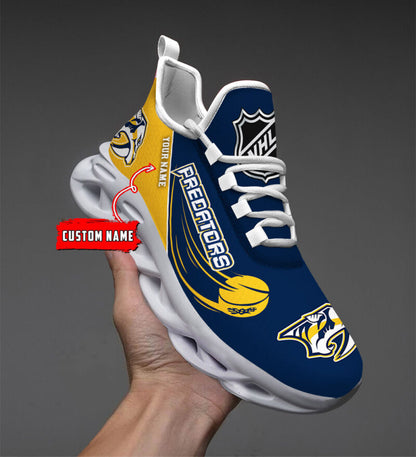 LIMITED EDITION - NEW CUSTOMIZED NHL31 NVP NASHVILLE PREDATORS CLUNKY SNEAKERS