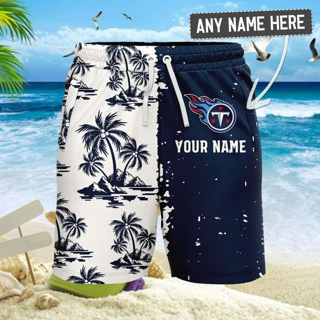 LIMITED EDITION - NEW CUSTOMIZED NFL31 TST TENNESSEE TITANS UNISEX HAWAIIAN SHIRT & SHORTS SET