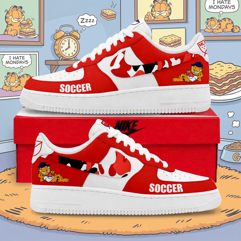 FINAL SALE - NEW CUSTOMIZED MLS31 MAJOR LEAGUE SOCCER x GARFIELD AF1 SNEAKERS