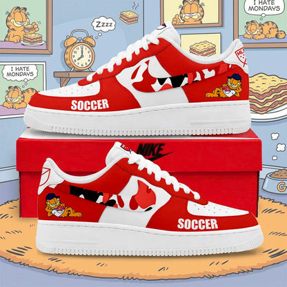 FINAL SALE - NEW CUSTOMIZED MLS31 MAJOR LEAGUE SOCCER x GARFIELD AF1 SNEAKERS