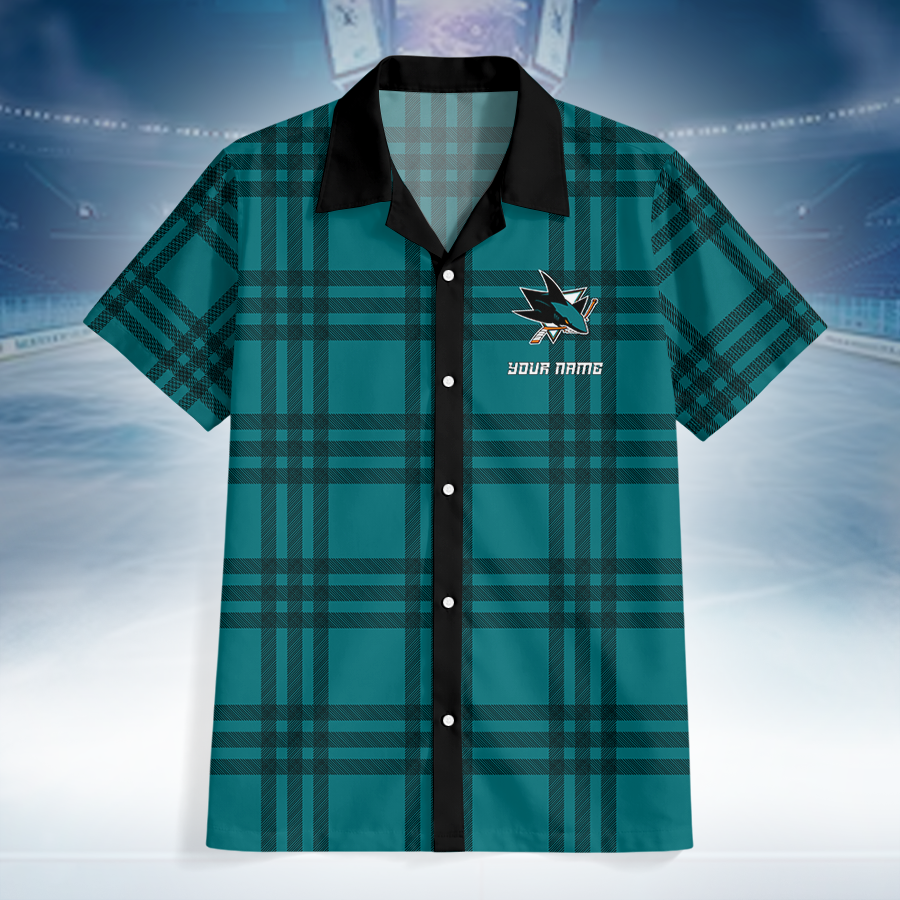 LIMITED EDITION - NEW CUSTOMIZED NHL32 SJS SAN JOSE SHARKS UNISEX HAWAIIAN SHIRT