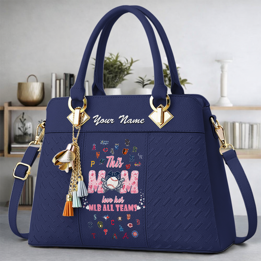 LIMITED EDITION - NEW CUSTOMIZED MLB32 MLB ALL TEAMS ZIP HANDBAG MULTICOLOR