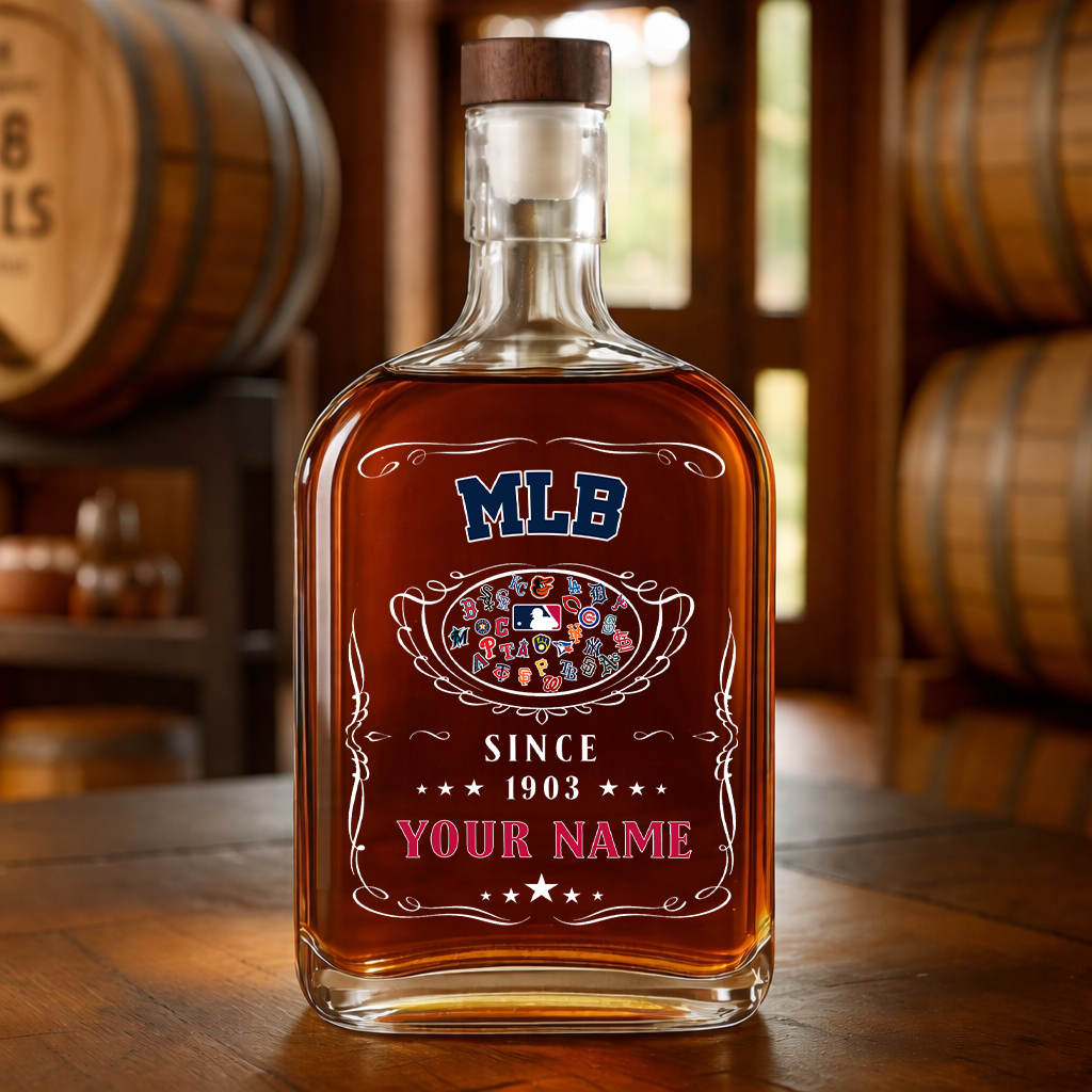 LIMITED EDITION - NEW CUSTOMIZED MLB32 MLB ALL TEAMS LUXURY WHISKEY BOTTLE 450ML