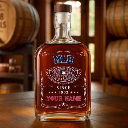 LIMITED EDITION - NEW CUSTOMIZED MLB32 MLB ALL TEAMS LUXURY WHISKEY BOTTLE 450ML