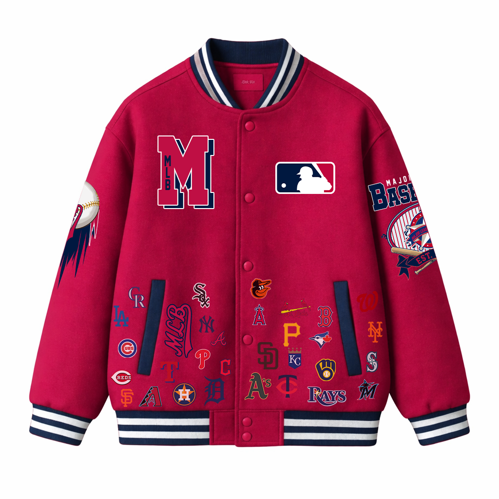 LIMITED EDITION - NEW CUSTOMIZED MLB32 ALL TEAMS SATIN VARSITY & BASEBALL JACKET