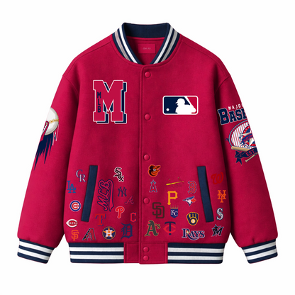LIMITED EDITION - NEW CUSTOMIZED MLB32 ALL TEAMS SATIN VARSITY & BASEBALL JACKET