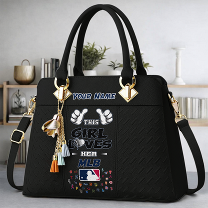 LIMITED EDITION - NEW CUSTOMIZED MLB32 MLB ALL TEAMS ZIP HANDBAG MULTICOLOR