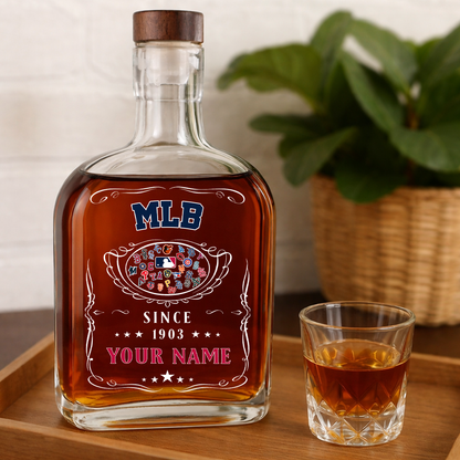 LIMITED EDITION - NEW CUSTOMIZED MLB32 MLB ALL TEAMS LUXURY WHISKEY BOTTLE 450ML
