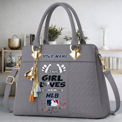 LIMITED EDITION - NEW CUSTOMIZED MLB32 MLB ALL TEAMS ZIP HANDBAG MULTICOLOR