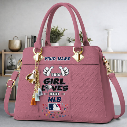 LIMITED EDITION - NEW CUSTOMIZED MLB32 MLB ALL TEAMS ZIP HANDBAG MULTICOLOR