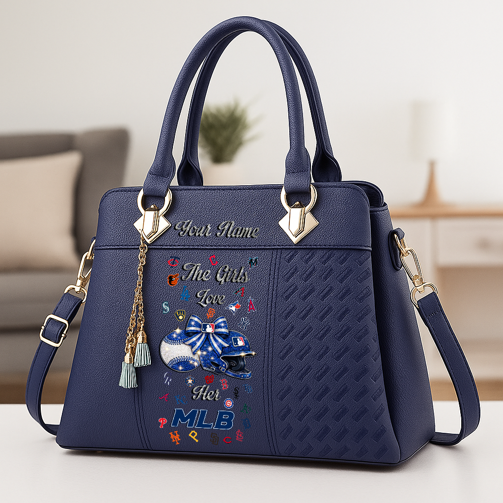LIMITED EDITION - NEW CUSTOMIZED MLB32 MLB ALL TEAMS ZIP HANDBAG MULTICOLOR