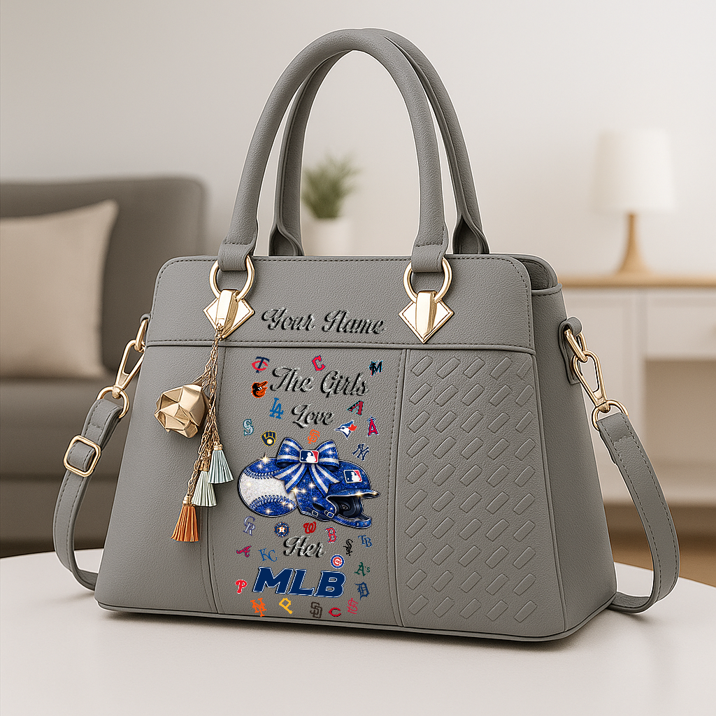 LIMITED EDITION - NEW CUSTOMIZED MLB32 MLB ALL TEAMS ZIP HANDBAG MULTICOLOR