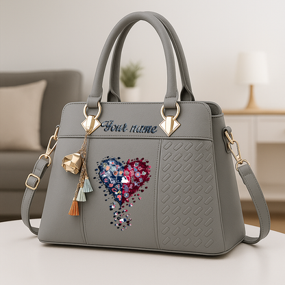 LIMITED EDITION - NEW CUSTOMIZED MLB32 MLB ALL TEAMS ZIP HANDBAG MULTICOLOR