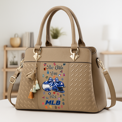 LIMITED EDITION - NEW CUSTOMIZED MLB32 MLB ALL TEAMS ZIP HANDBAG MULTICOLOR