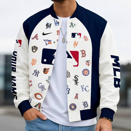 LIMITED EDITION - NEW CUSTOMIZED MLB32 MLB ALL TEAMS BASEBALL JACKET, SATIN VARSITY JACKET