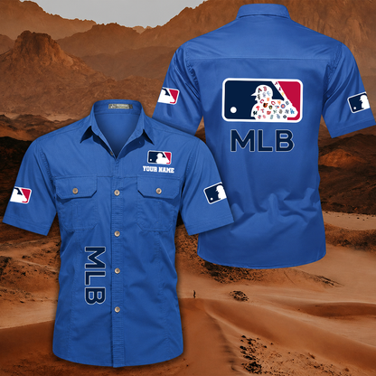 LIMITED EDITION - NEW CUSTOMIZED MLB32 MLB ALL TEAMS MEN'S CARGO SHIRT