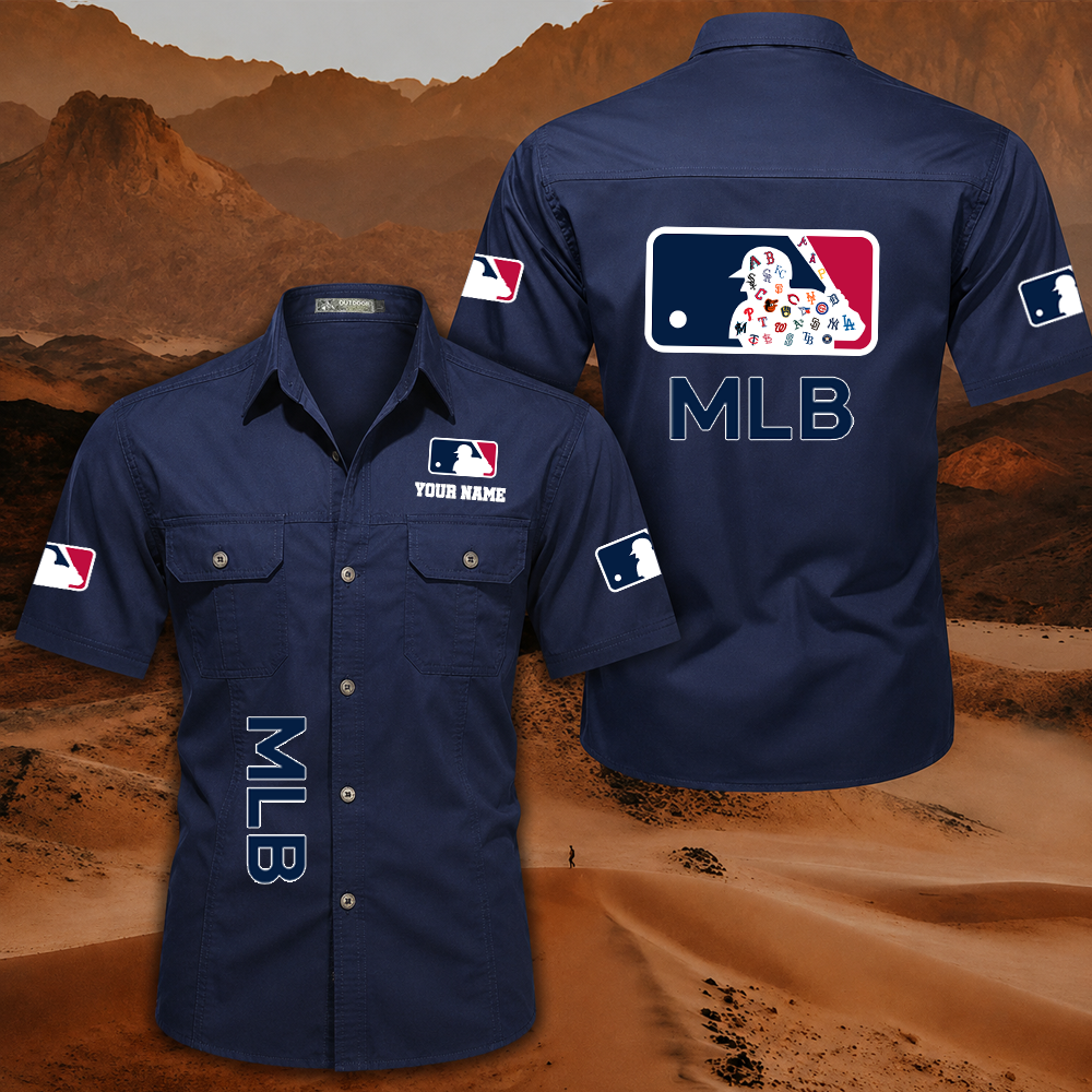 LIMITED EDITION - NEW CUSTOMIZED MLB32 MLB ALL TEAMS MEN'S CARGO SHIRT