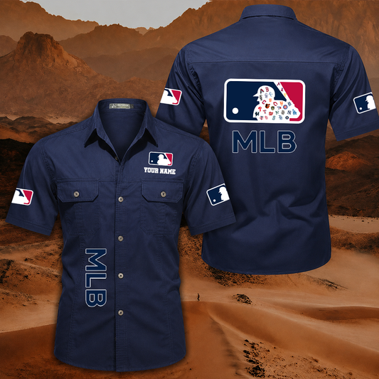LIMITED EDITION - NEW CUSTOMIZED MLB32 MLB ALL TEAMS MEN'S CARGO SHIRT