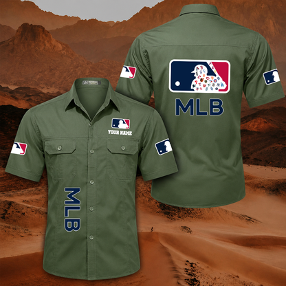 LIMITED EDITION - NEW CUSTOMIZED MLB32 MLB ALL TEAMS MEN'S CARGO SHIRT
