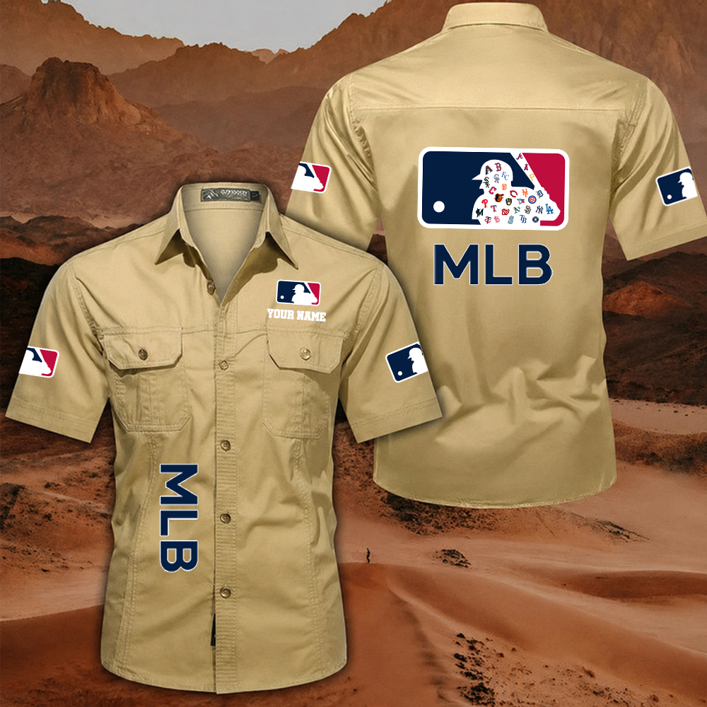 LIMITED EDITION - NEW CUSTOMIZED MLB32 MLB ALL TEAMS MEN'S CARGO SHIRT
