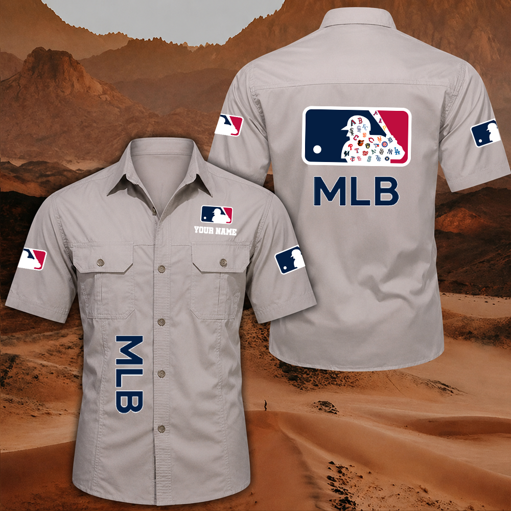 LIMITED EDITION - NEW CUSTOMIZED MLB32 MLB ALL TEAMS MEN'S CARGO SHIRT