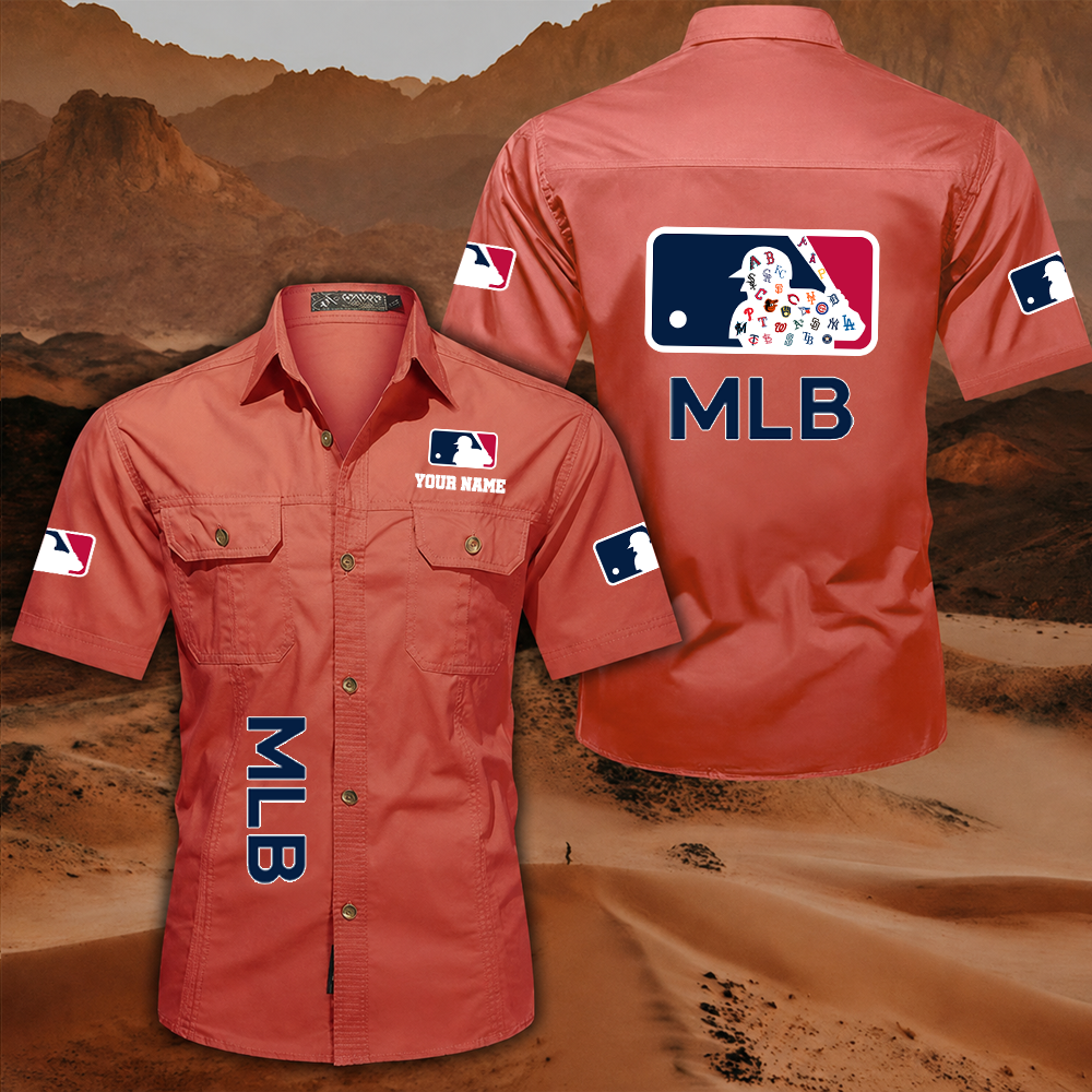 LIMITED EDITION - NEW CUSTOMIZED MLB32 MLB ALL TEAMS MEN'S CARGO SHIRT