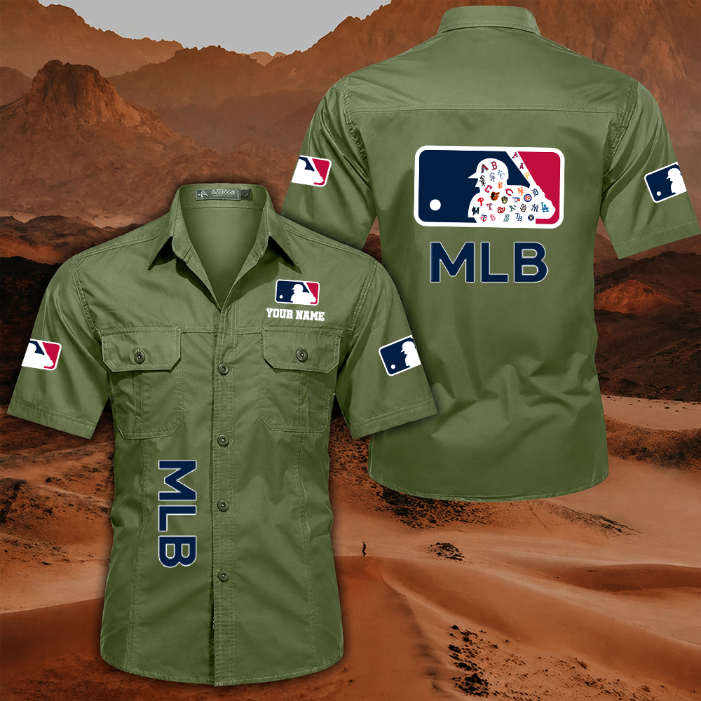 LIMITED EDITION - NEW CUSTOMIZED MLB32 MLB ALL TEAMS MEN'S CARGO SHIRT