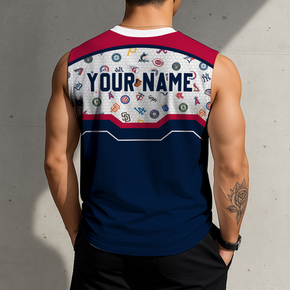 LIMITED EDITION - NEW CUSTOMIZED MLB32 MLB ALL TEAMS MEN'S GYM SHIRT