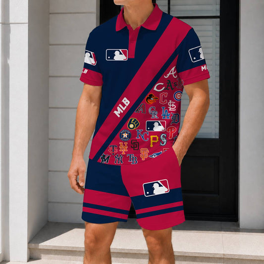 LIMITED EDITION - NEW CUSTOMIZED MLB32 MLB ALL TEAMS POLO & SHORT PANTS SET