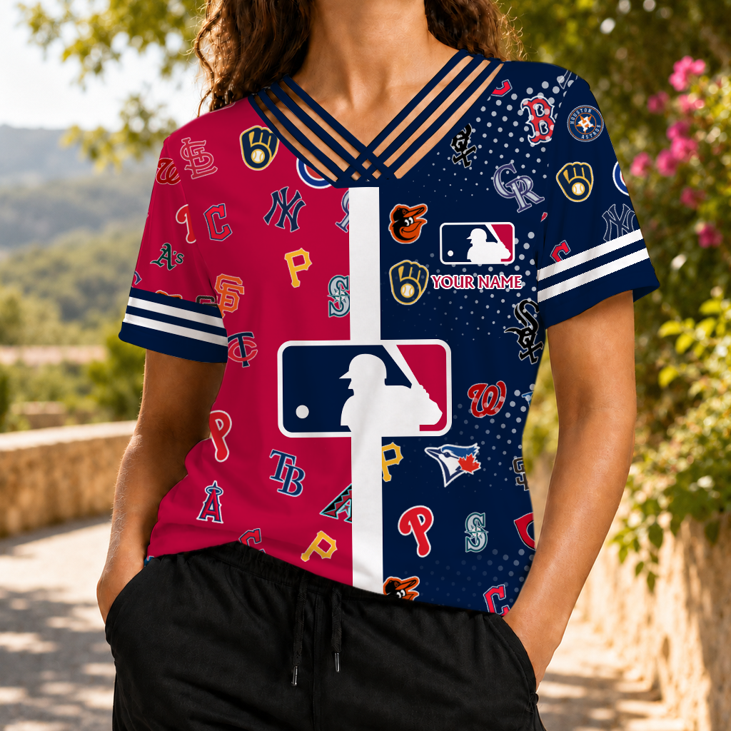 LIMITED EDITION - NEW CUSTOMIZED MLB32 ALL TEAMS V-NECK SHIRT