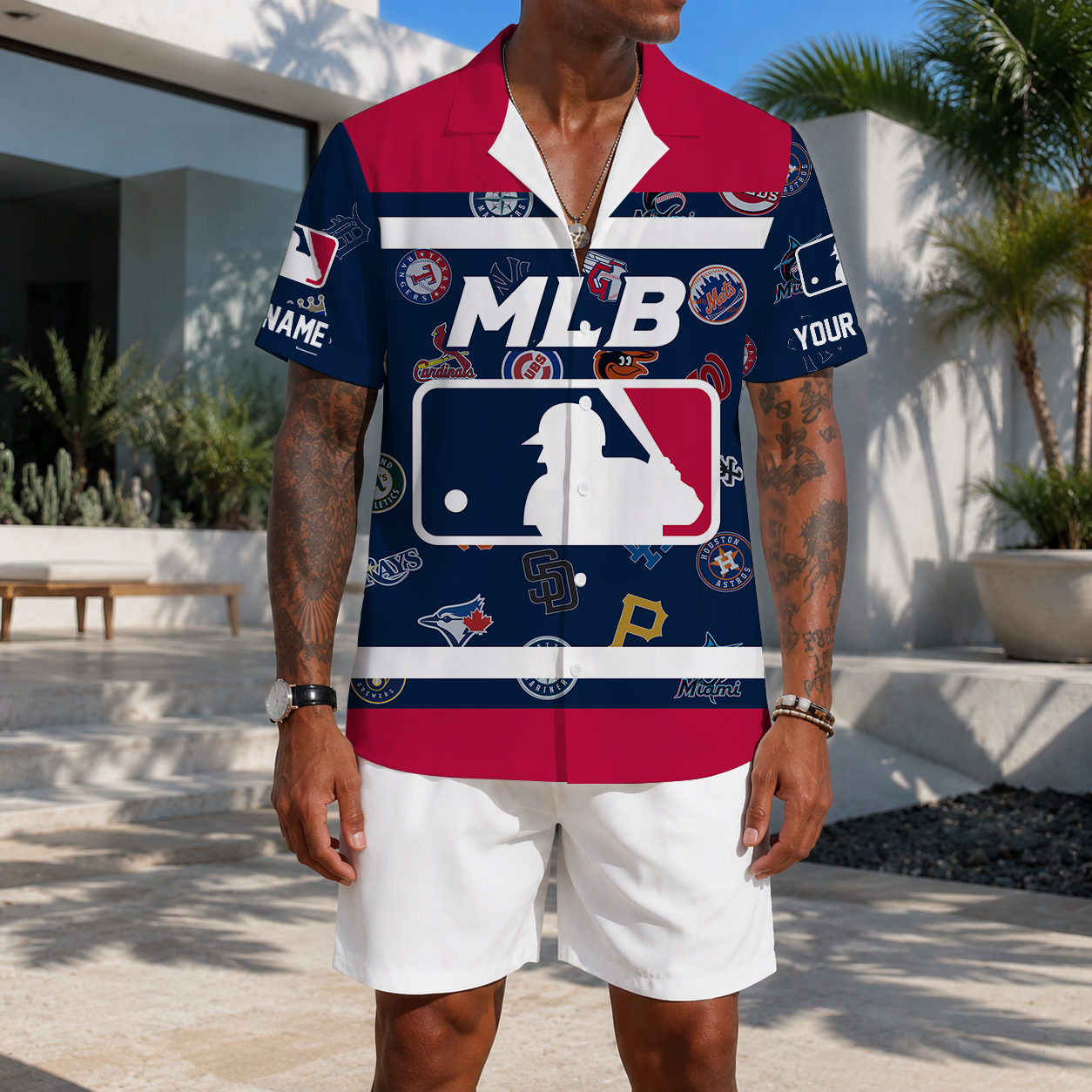 LIMITED EDITION - NEW CUSTOMIZED MLB32 MLB ALL TEAMS UNISEX HAWAIIAN SHIRT