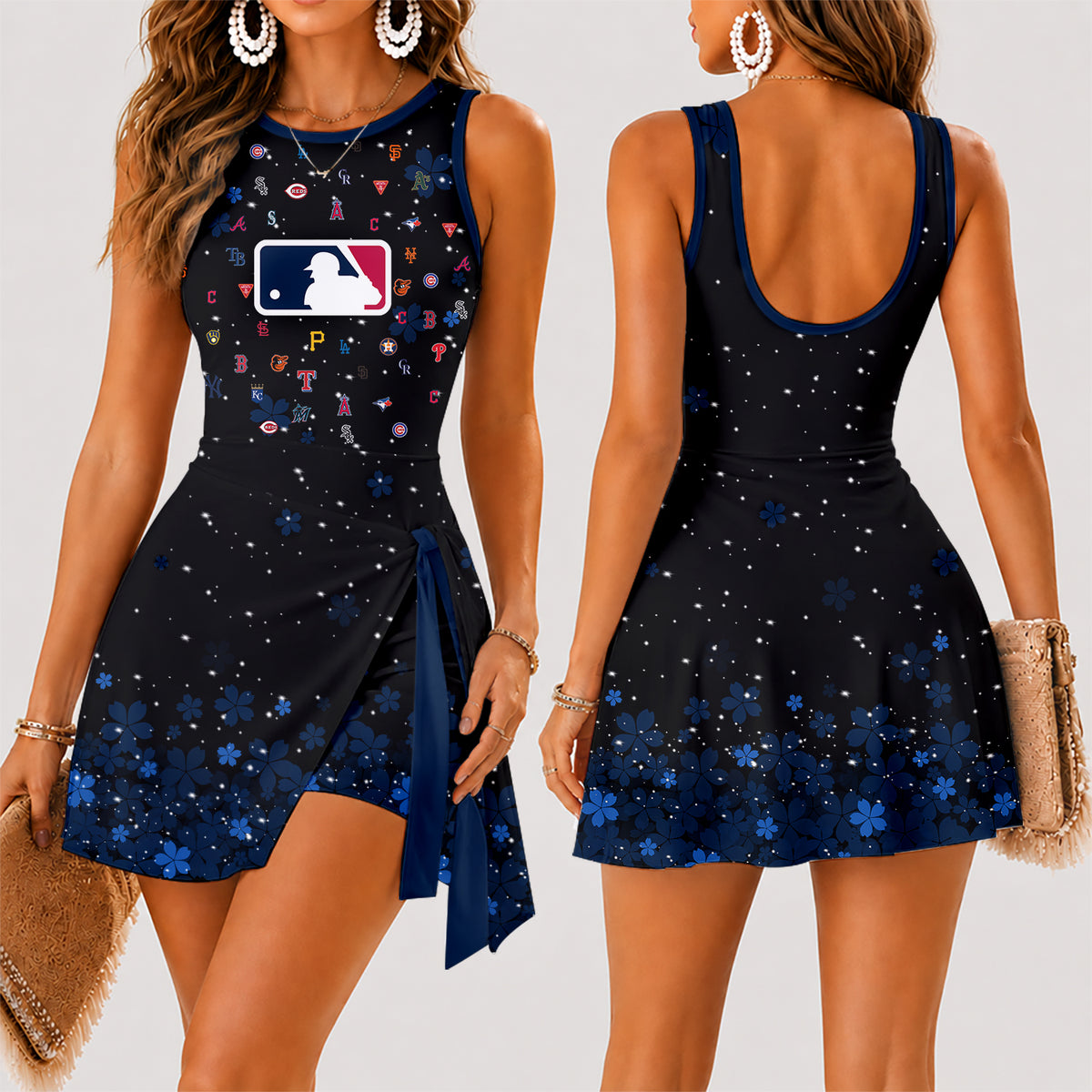 [FLASH SALE] NEW CUSTOMIZED MLB32 ALL TEAMS WOMEN'S SUMMER SKORT DRESS