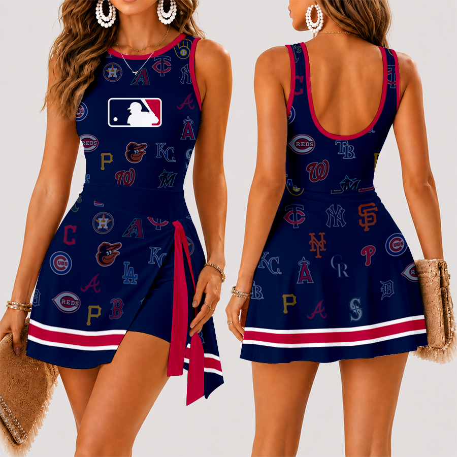 [FLASH SALE] NEW CUSTOMIZED MLB32 ALL TEAMS WOMEN'S SUMMER SKORT DRESS
