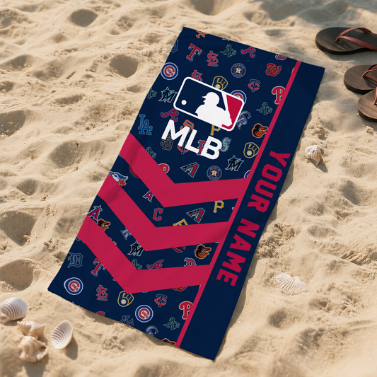 LIMITED EDITION - NEW CUSTOMIZED MLB32 BBA MLB ALL TEAMS BEACH TOWEL FOR FAN