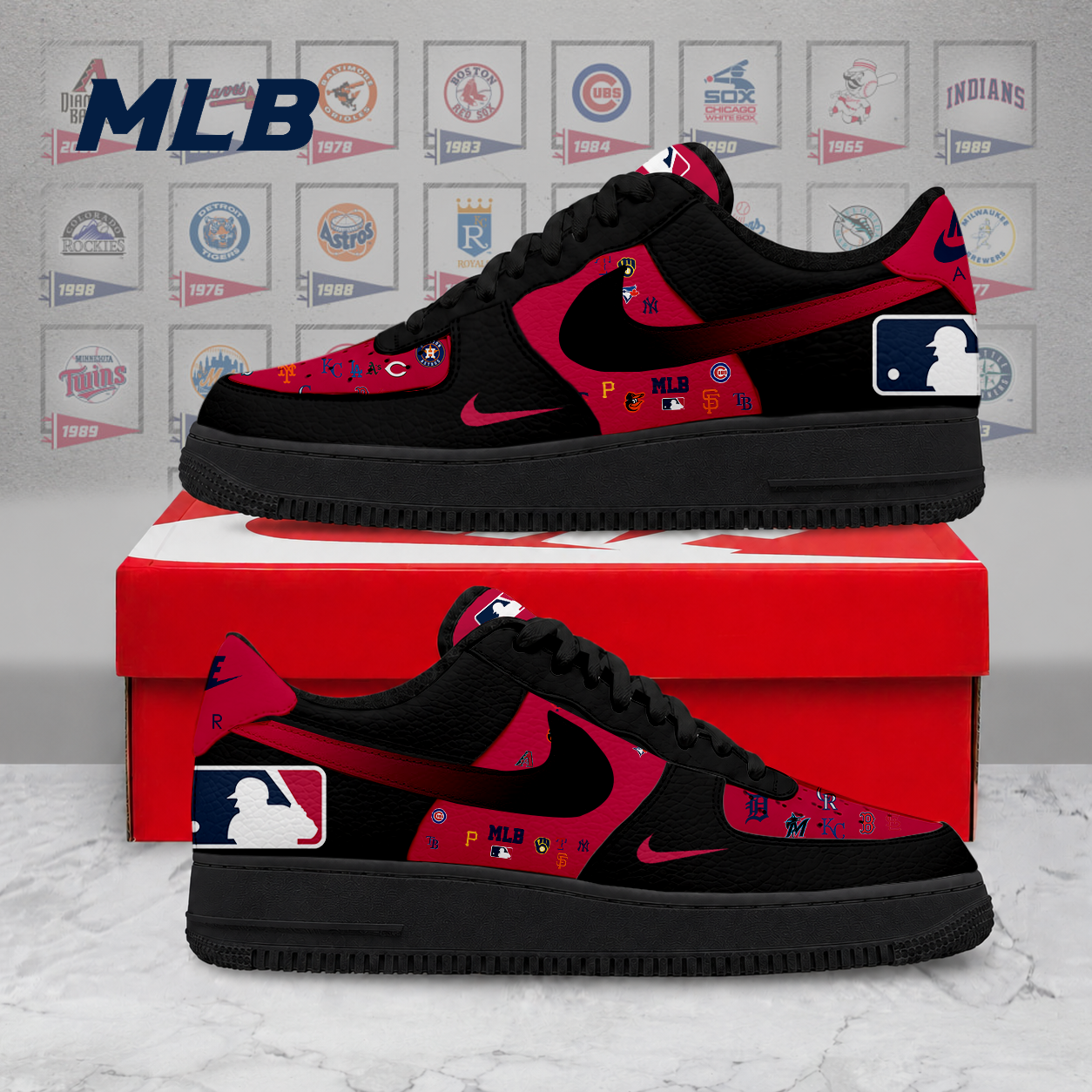 MEGA SALE - NEW CUSTOMIZED MLB32 MLB ALL TEAMS AF1 SHOES