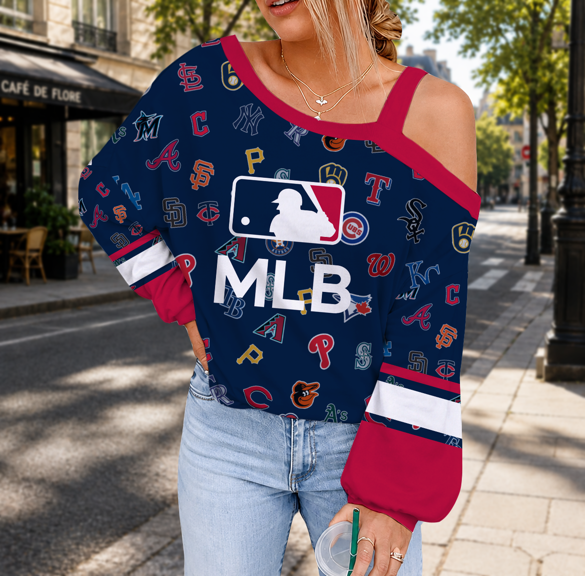 SPECIAL EDITION - NEW CUSTOMIZED MLB32 ALL TEAMS DROP SHOULDER SWEATSHIRT
