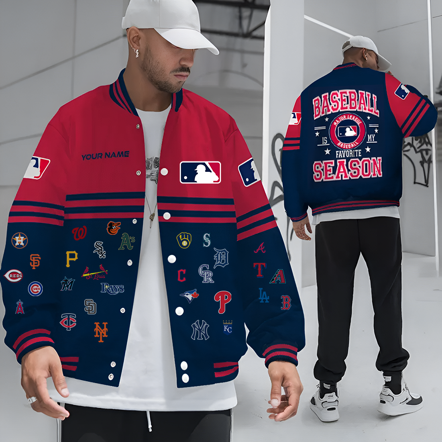 LIMITED EDITION - NEW CUSTOMIZED MLB32 MLB ALL TEAMS BASEBALL JACKET, SATIN VARSITY JACKET