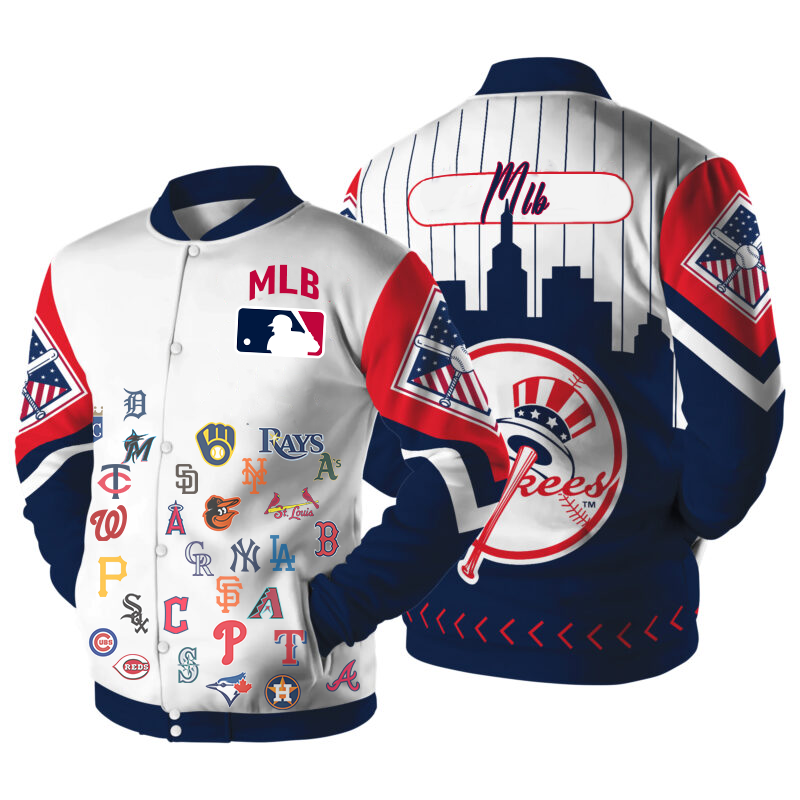 LIMITED EDITION - NEW CUSTOMIZED MLB32 ALL TEAMS SATIN VARSITY & BASEBALL JACKET