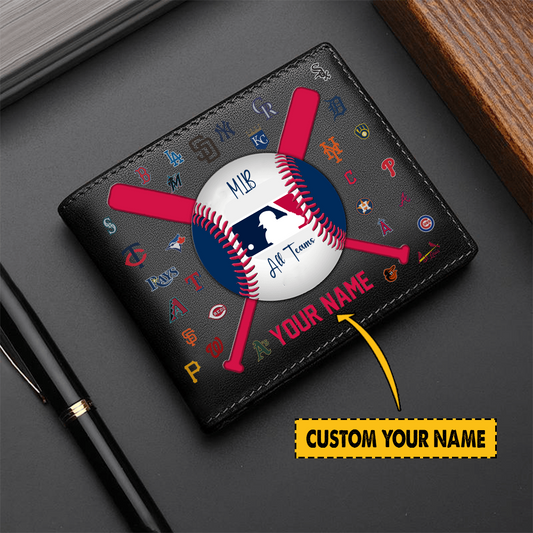 LIMITED EDITION - NEW CUSTOMIZED MLB32 ALL TEAMS LEATHER WALLET
