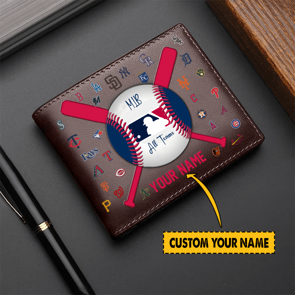 LIMITED EDITION - NEW CUSTOMIZED MLB32 ALL TEAMS LEATHER WALLET