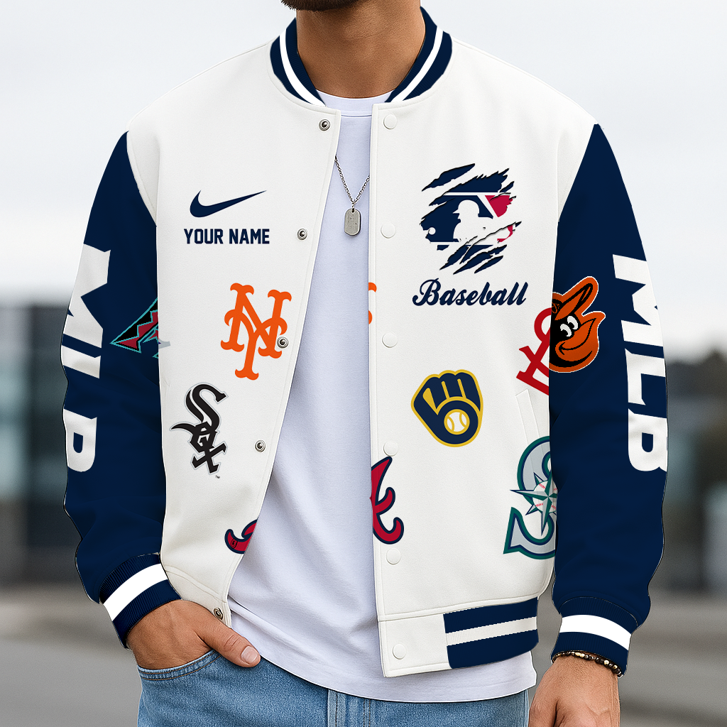 LIMITED EDITION - NEW CUSTOMIZED MLB32 MLB ALL TEAMS BASEBALL JACKET, SATIN VARSITY JACKET