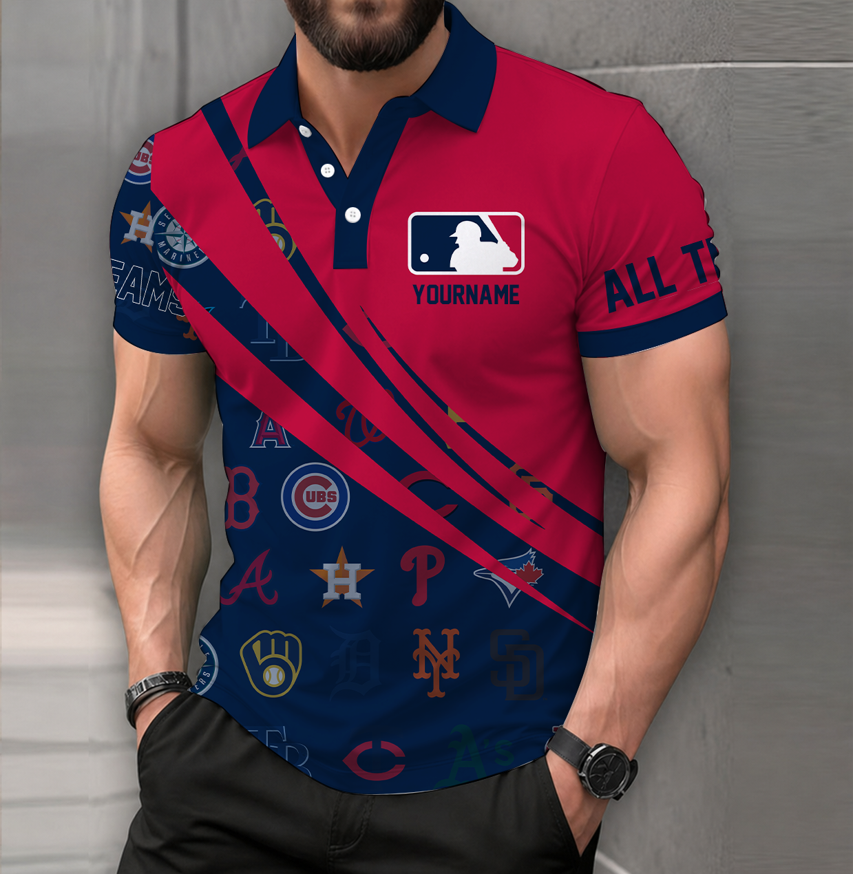 LIMITED EDITION - NEW CUSTOMIZED MLB32 ALL TEAMS POLO SHIRT